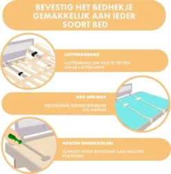 Deryan Demby Bedhekje 140 Cm - Opvouwbaar Bedhekje - Extra Lang - Crème -Pasgeborenen En Jonge Kinderen 1180x1200 6