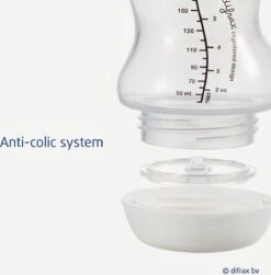 Difrax Anti-Colic S-babyfles Wide - 310 Ml - Creme|Popcorn -Pasgeborenen En Jonge Kinderen 1183x1200 3