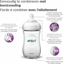 Philips Avent Natural Babyfles - SCF070/22 Babyfles (1m+) Voor Langzame Toevoer - 1x 20 Philips Avent Natural Babyfles - SCF070/22 Babyfles (1m+) Voor Langzame Toevoer - 1x -Pasgeborenen En Jonge Kinderen 1184x1200 4