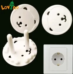 Merkloos Fastsurfe - 10 Stuks Baby Veiligheid Stopcontact - Plug Bescherming - Beveiliging - Twee Fase -Safe Lock Cover - Kids Sockets Cover Stekkers