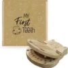 Houten Tandendoosje - My First Teeth | Nijlpaard | Ecologisch & Duurzaam - Voor Melktanden - Melktandendoosje - Eerste Tandjes - Kraamcadeau - Cadeautje Baby