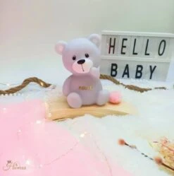 Merkloos Een LED-nachtlamp In De Vorm Van Een Beertje - Hawsaz.nl Cadeau - Beer Lampje Met Naam - Kraamcadeau - Gepersonaliseerd - Babygeschenk- Kraamcadeau Met Naam - Kinder Nachtlampje - Naam Personaliseren -Babygeschenk - Voor Jongens Meisjes - Nachtlampje