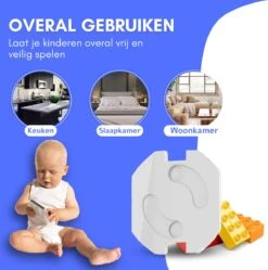 Merkloos Stopcontactbeveiliging 12 Stuks - Stopcontact Beveiliging - Zelfklevend - Beschermer - Afdekplaat - Kinderbeveiliging -Pasgeborenen En Jonge Kinderen 1188x1200 7