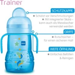 MAM Trainer+ | MAM Drinkbeker | MAM Drinkfles | Roze | 220ML -Pasgeborenen En Jonge Kinderen 1189x1200