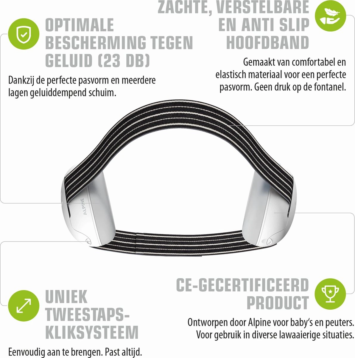 Alpine Muffy Baby - Premium Gehoorbescherming Voor Baby En Peuter - Verstelbaar - SNR 23 DB - Zwart 3 Alpine Muffy Baby - Premium Gehoorbescherming Voor Baby En Peuter - Verstelbaar - SNR 23 DB - Zwart - Afbeelding 3