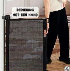 W&Z® Oprolbaar Traphekje - Veiligheid In Huis - Veiligheidshekje Voor Baby - Kinderhekje - Hondenhek - Zwart 13 W&Z® Oprolbaar Traphekje - Veiligheid In Huis - Veiligheidshekje Voor Baby - Kinderhekje - Hondenhek - Zwart -Pasgeborenen En Jonge Kinderen 1193x1200 11
