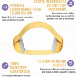 Alpine Muffy Baby - Premium Gehoorbescherming Voor Baby En Peuter - Verstelbaar - SNR 23 DB - Geel -Pasgeborenen En Jonge Kinderen 1193x1200 13