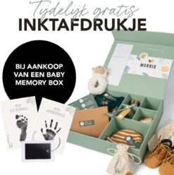 Baby Memory Box – Herinneringsdoos - Kraamcadeau - Baby Geschenkset - Babyshower Cadeau