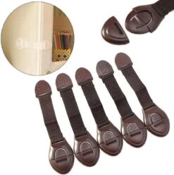 Zelfklevend Kinderslot -Kinderslot Kastjes - Kinder Ladeslot - Koelkastslot - Baby Veiligheid - 10 Stuks - Zwart - Met Sterke 3M Tape -Pasgeborenen En Jonge Kinderen 1195x1200 9