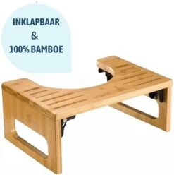 BUDDLEY® Toiletkrukje Bamboe - Luxe WC Krukje - Toilet Squatty Hout - Potty Toilet Krukje Peuter - Opstapkrukje - Opstapje Voor Kinderen - WC Krukje Volwassenen Bamboo - WC Krukje Voor De Juiste Houding