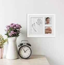 Femur® - Kraamcadeau - Fotolijst Met Handafdruk – Fotolijst Met Voetafdruk – Baby Fotolijstje – Babyshower – Geboorte Van Een Kind – Baby Kleiafdruk – Cadeau Voor Een Baby -Pasgeborenen En Jonge Kinderen 1197x1200 7