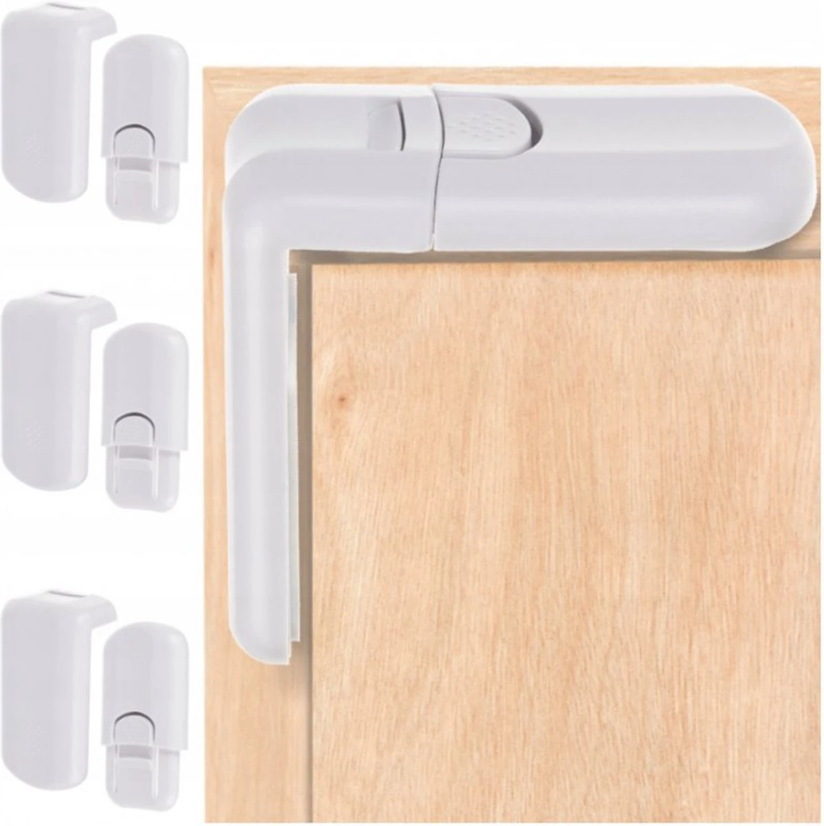 Kast En Lade Beveiliging - Set 4 Stuks - Extra Breed En Stevig - Veiligheidsslot Voor Kinderen - Lade Beveiliging - Kast Beveling - Locker Clips - Kliksysteem - Kinderveiligheid Set - Baby Veiligheid Set 7 Kast En Lade Beveiliging - Set 4 Stuks - Extra Breed En Stevig - Veiligheidsslot Voor Kinderen - Lade Beveiliging - Kast Beveling - Locker Clips - Kliksysteem - Kinderveiligheid Set - Baby Veiligheid Set - Afbeelding 7