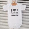 Baby Rompertje Met Tekst Zwangerschap Aankondiging - Announcement Ik Ben Dit Jaar Het Mooiste Cadeautje | Korte Mouw | Wit Zwart | Maat 74/80 | Cadeau Papa Mama Oma Opa Oom Tante Eerste Vaderdag Moederdag Jongen Meisje Unisex Kerstcadeau