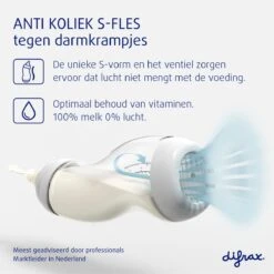 Difrax Babyfles 310 Ml Wide - Anti-Colic - Grijs/Clay - 1 Stuk -Pasgeborenen En Jonge Kinderen 1199x1200 7