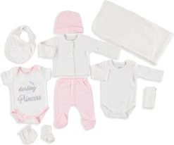 Merkloos Baby Kleding Meisje - Babykleertjes – Prinses - Baby Kleren Meisje – Boxpakje Meisje - Kleding Baby Meisjes - Kraamcadeau Meisje - Baby Cadeau – Baby Kleding Meisje - New Born - Baby Kleren - Baby Pakje