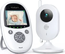 Yoton Babyfoon Met Camera YB01 - Draadloze Babyfoon - 2,4 Inch Smart Babyfoon Met LCD-Scherm - Nachtzicht Baby Monitor - Temperatuurbewaking - 8 Slaapliedjes - 2-Weg Praten - Baby Monitor