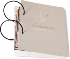 Bewaarbundel Geboorte Kaartjes - Great Memories - Zand - Design Giraf Met Goudfolie -Pasgeborenen En Jonge Kinderen 1200x1013