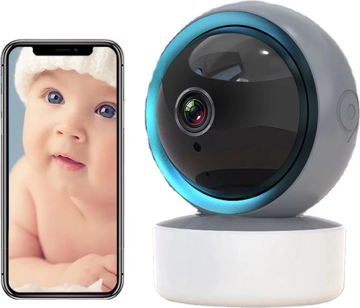 NIEUW - Full HD WiFi Babyfoon Met Camera én App - BabyPhone Met Camera - 1296P - Geluid En Bewegingsdetectie - Automatisch Volgen - Nachtvisie - Spraakfunctie 1 NIEUW - Full HD WiFi Babyfoon Met Camera én App - BabyPhone Met Camera - 1296P - Geluid En Bewegingsdetectie - Automatisch Volgen - Nachtvisie - Spraakfunctie