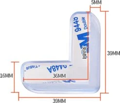 Merkloos Hoekbeschermers 8 Stuks - 3M - Tafelhoek Beschermers - Beschermhoeken - Zelfklevende Tafelhoek Beschermers - Transparant - -Pasgeborenen En Jonge Kinderen 1200x1029 6