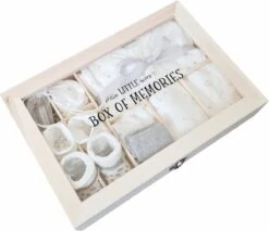 Gepersonaliseerd Kraamcadeau Unisex - Baby Geschenkset Neutraal - Herinneringsdoos Baby - Kraamcadeau - Baby Memorie Box - Babyshower Cadeau - Babycadeau - 10 In 1 Kado - Cadeau Met Naam