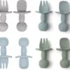 4 Setjes - Baby Bestek - Vork En Lepel - Kinderbestekset - Groen Blauw
