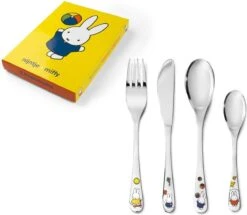 Zilverstad - Kindercouvert 4-delig Nijntje Speelt RVS 18/10 Kleur -Pasgeborenen En Jonge Kinderen 1200x1043 5