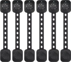 Kinderslot Kastjes - Zelfklevend Kinderslot - Dubbel Op Slot - Kinderslot Op Maat - Baby Veiligheid - 6 Stuks - Zwart