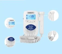 Honeyy - Professionele Doppler - Baby Hartje Monitor - Zwangerschapscadeau - Inclusief Ultrasound Gel En Batterijen -Pasgeborenen En Jonge Kinderen 1200x1047 6