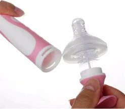 Merkloos Flessenborstel - Schoonmaakborstel Babyfles - Flessenreiniger - Fles Afwasborstel - Borstel Voor Drinkbus Of Drinkfles - Silicone - Duurzaam - Roze -Pasgeborenen En Jonge Kinderen 1200x1048