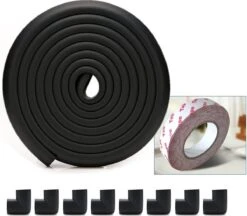 Zachte Stootrand Foam Van 5 Meter Inclusief Dubbelzijdige Tape, Plus 8 Hoekbeschermers - Bescherming Tegen Hoeken En Randen - Stootstrip - Kind En Baby Veiligheid - Randbeschermer - Omrander - Stootkussen -Pasgeborenen En Jonge Kinderen 1200x1048 4