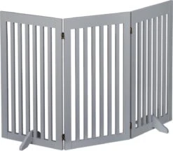 Relaxdays Veiligheidshekje Hout - 92 Cm Hoog - Traphekje - Deurhek - Zonder Boren - Grijs - 3 Panelen -Pasgeborenen En Jonge Kinderen 1200x1050 4