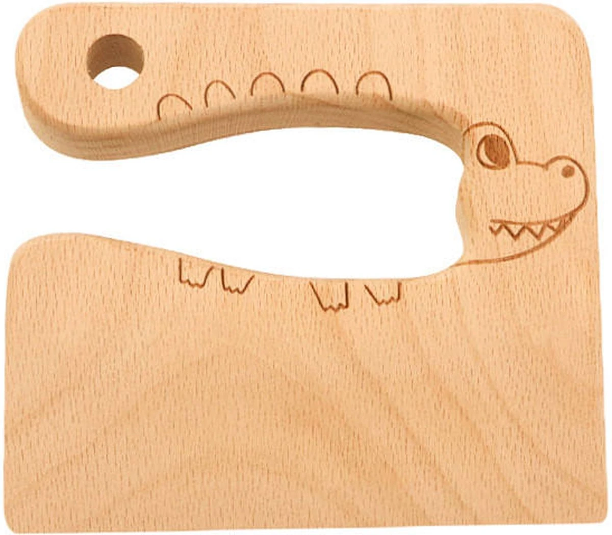 Merkloos Montessori Houten Kindermes Krokodil Editie - Kinder Koksmes - Peuter Kok 1 Merkloos Montessori Houten Kindermes Krokodil Editie - Kinder Koksmes - Peuter Kok