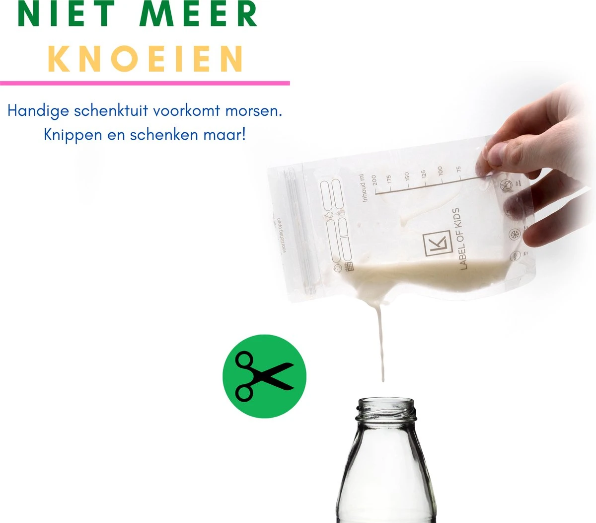 Label Of Kids - Moedermelk Bewaarzakjes - Borstvoeding Bewaarzakje - Met Schenktuit - 200 Ml - BPA Vrij - 120 Stuks - Zoogcompressen 8 Label Of Kids - Moedermelk Bewaarzakjes - Borstvoeding Bewaarzakje - Met Schenktuit - 200 Ml - BPA Vrij - 120 Stuks - Zoogcompressen - Afbeelding 8