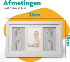 Baby Fotolijst Met Klei Voetafdruk & Handafdruk – Kraamcadeau Babyshower - Gipsafdruk Baby - Kraampakket/Geboorte Cadeau -Pasgeborenen En Jonge Kinderen 1200x1056 5