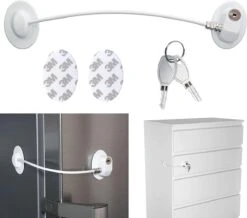 Deur - Raam Beveiliging Met Sterke 3M Tape & Reservesleutel - Wit Kast Lade Koelkast Slot - Baby Beveiliging -- Kinderslot Kinderbeveiliging - Raam Veiligheid 26 Deur - Raam Beveiliging Met Sterke 3M Tape & Reservesleutel - Wit Kast Lade Koelkast Slot - Baby Beveiliging -- Kinderslot Kinderbeveiliging - Raam Veiligheid -Pasgeborenen En Jonge Kinderen 1200x1059 5