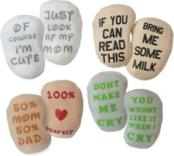 Baby Sokjes Kraamcadeau Voor Jongen & Meisje 4 Stuks - Origineel Babyshower Cadeau – Kraammand - Geboorte Kraampakket