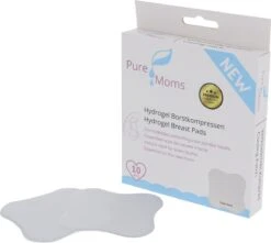 Pure Moms - Hydrogel Pads - Tepelbeschermers - NIEUW - 10 Stuks - Award Winnaar - Verkoeling Van Gevoelige Of Pijnlijke Tepels Helpt Bij Herstel - Direct Verkoelend Effect - Borstvoeding - Essentiële Hulp Als Nieuwe Moeder - Kraam Cadeau - Babyshower -Pasgeborenen En Jonge Kinderen 1200x1075 1