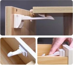 Onzichtbaar Lade- & Kastslot Baby - Kind - Beveiligingsset - Onzichtbaar - Kinderbeveiliging - Baby Veilig - Baby Proof - Kasten - Lades - 2 Stuks