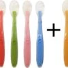 Merkloos Siliconen Baby Lepels Met Soft Tip (5 Stuks) - Eetlepel - Lepel - Lepeltjes - Babybestek - Babylepel - Kinderlepel - Kinderbestek - 100% BPA Vrij