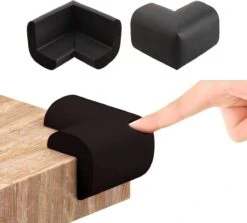 Roegaarden Hoekbeschermers Baby - Hoekbeschermers Tafel - Foam - 12 Stuks - Zwart