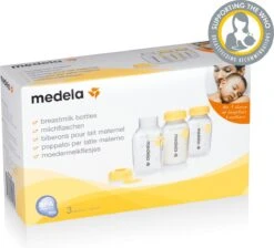 Medela Moedermelkflesje Afkolven Bewaren Invriezen Voeden Medela Fles - 150 Ml - 3 Stuks -Pasgeborenen En Jonge Kinderen 1200x1088