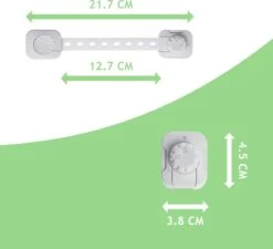 Dutchable Kinderslot Kastjes - Beveiliging Voor Kind - Kinderslot Op Maat - Kinderslot Deur - Kinderslot Lade - Kinderslot Koelkast - Kinderslot Raam - Zelfklevend Kinderslot - Kastslot - Child Lock - 6 Stuks - Wit -Pasgeborenen En Jonge Kinderen 1200x1091 5
