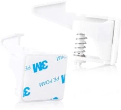 Kast-/ladeslot 12 Stuks - Onzichtbaar En Zelfklevend Door 3M Technologie - Kinderslot - Aan/uit Schakelfunctie - Veiligheidshaakje -Pasgeborenen En Jonge Kinderen 1200x1093 3