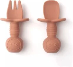 4 Setjes - Baby Bestek - Vork En Lepel - Kinderbestekset - Roze Beige -Pasgeborenen En Jonge Kinderen 1200x1093 5