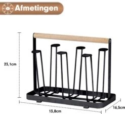 Flessenrek - Droogrek Babyfles - Flessen Rek Baby - Flessendroogrek - Afdruiprek - Afwasrek - Flessenrekje - Lekbak - Égouttoir - Zwart Met Houten Handvat - Vetalo 19 Flessenrek - Droogrek Babyfles - Flessen Rek Baby - Flessendroogrek - Afdruiprek - Afwasrek - Flessenrekje - Lekbak - Égouttoir - Zwart Met Houten Handvat - Vetalo -Pasgeborenen En Jonge Kinderen 1200x1095