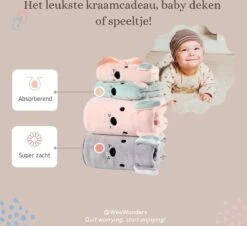 Fleece Deken Kraamcadeau Voor Jongen & Meisje - Kraampakket - Baby Bad Artikelen - Nijntje - Grijs - 70x140 CM -Pasgeborenen En Jonge Kinderen 1200x1097 12