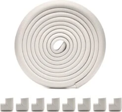 Stootrand Foam - Rand Beschermer - Rand Bescherming - Tafelbeschermer - Kids/kinder Safety - Baby Safety - Veiligheid - Tafelhoek - Tafelrand - Omrander - Stootkussen - Stootrand - 5 Meter + 8 Hoeken