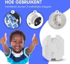 Merkloos Stopcontactbeveiliging 24 Stuks - Stopcontact Beveiliging - Zelfklevend - Beschermer - Afdekplaat - Kinderbeveiliging -Pasgeborenen En Jonge Kinderen 1200x1099 8