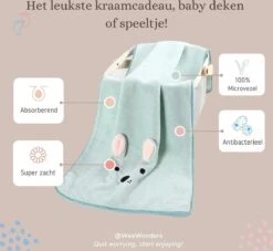 Fleece Deken Kraamcadeau Voor Jongen & Meisje - Kraampakket - Baby Bad Artikelen - Nijntje - Groen - 70x140 CM -Pasgeborenen En Jonge Kinderen 1200x1101 1