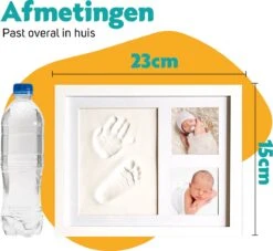 Baby Fotolijst - Gipsafdruk Baby - Klei Afdruk Baby Voet En Hand - Kraamcadeau Jongen Of Meisje - Babyshower - Kraampakket/Geboorte Cadeau -Pasgeborenen En Jonge Kinderen 1200x1102 7